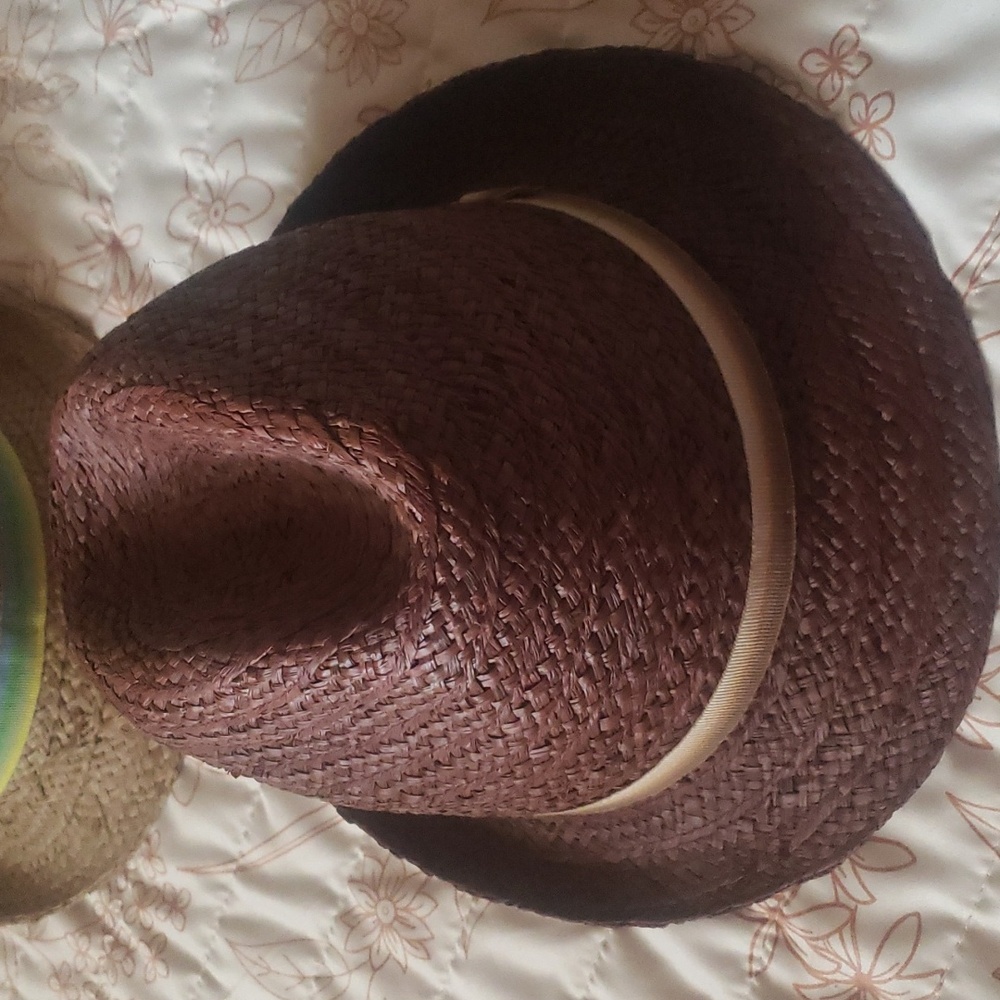 United Colors of Benetton Straw Hats 3 Qty  M/L blue, brown , tan - Picture 6 of 6